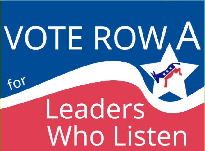 Lawn Sign Vote Row A Leaders Who Listen